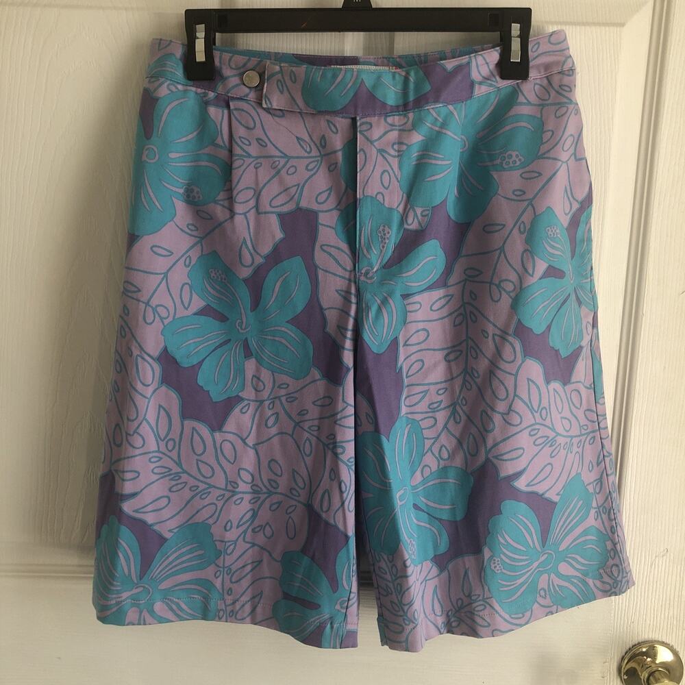 Vtg Y2K Caribbean Joes Bermuda shorts 8 womens tropical Island resort golf wear